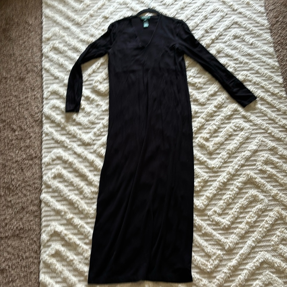 Lauren Ralph Lauren maxi black knit dress